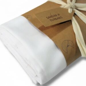 Full Voile Traditional Sikh/Punjab/Sardar Pagri or Turban for Mens- Snow White