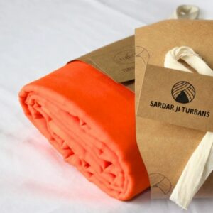 Full Voile Traditional Sikh/Punjab/Sardar Pagri or Turban for Mens- Kesari